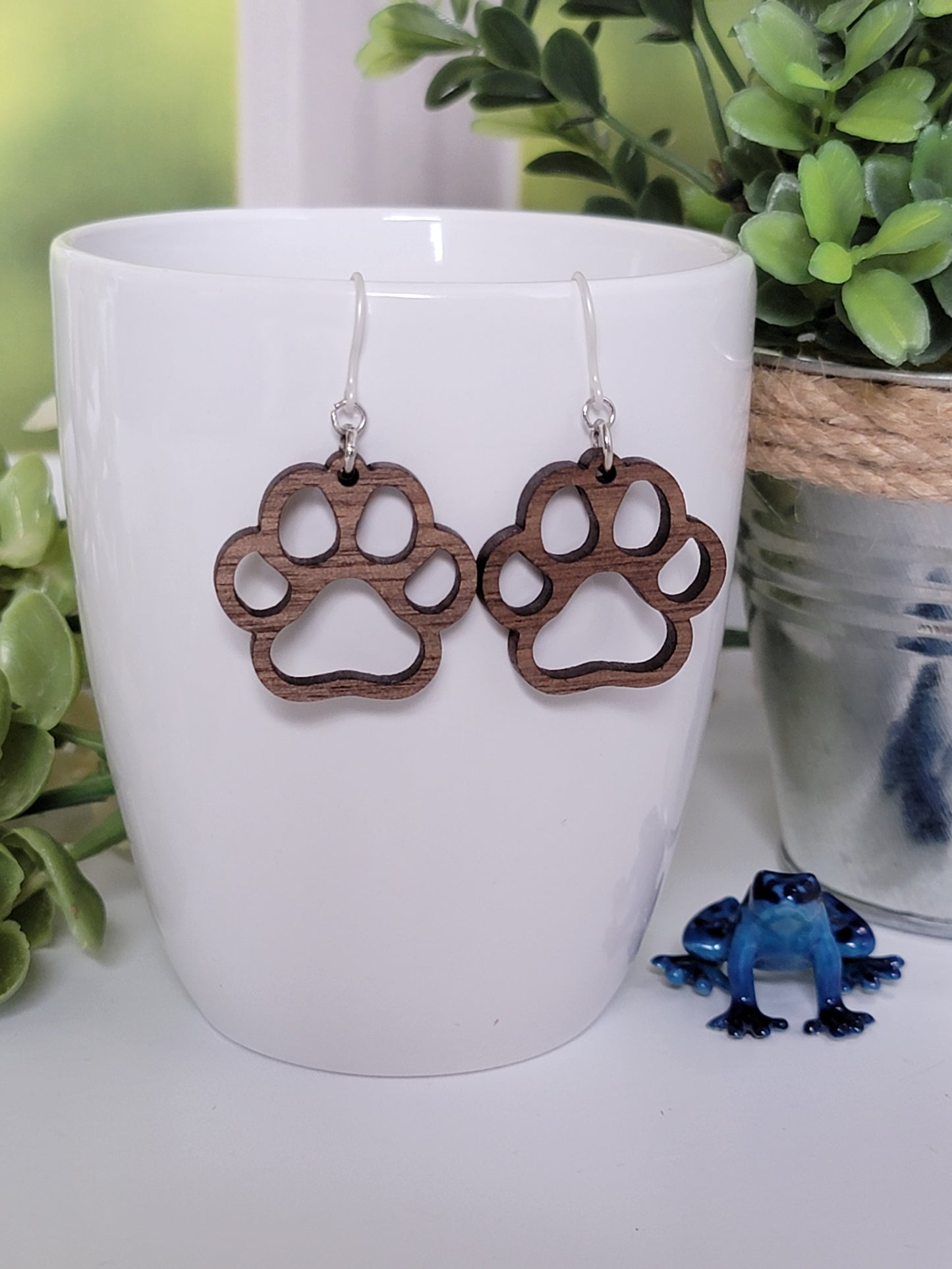Paw Print Dangle Earrings
