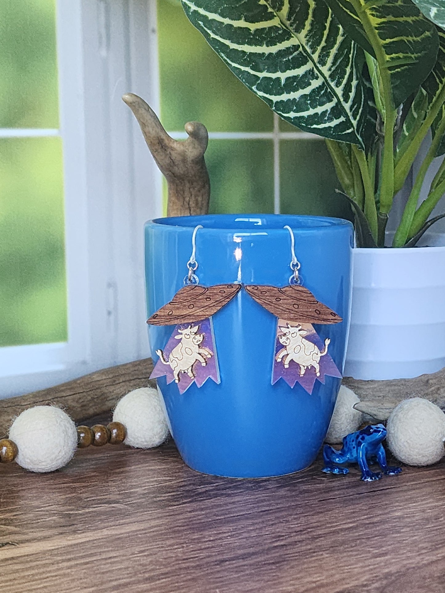 Space Cow Earrings