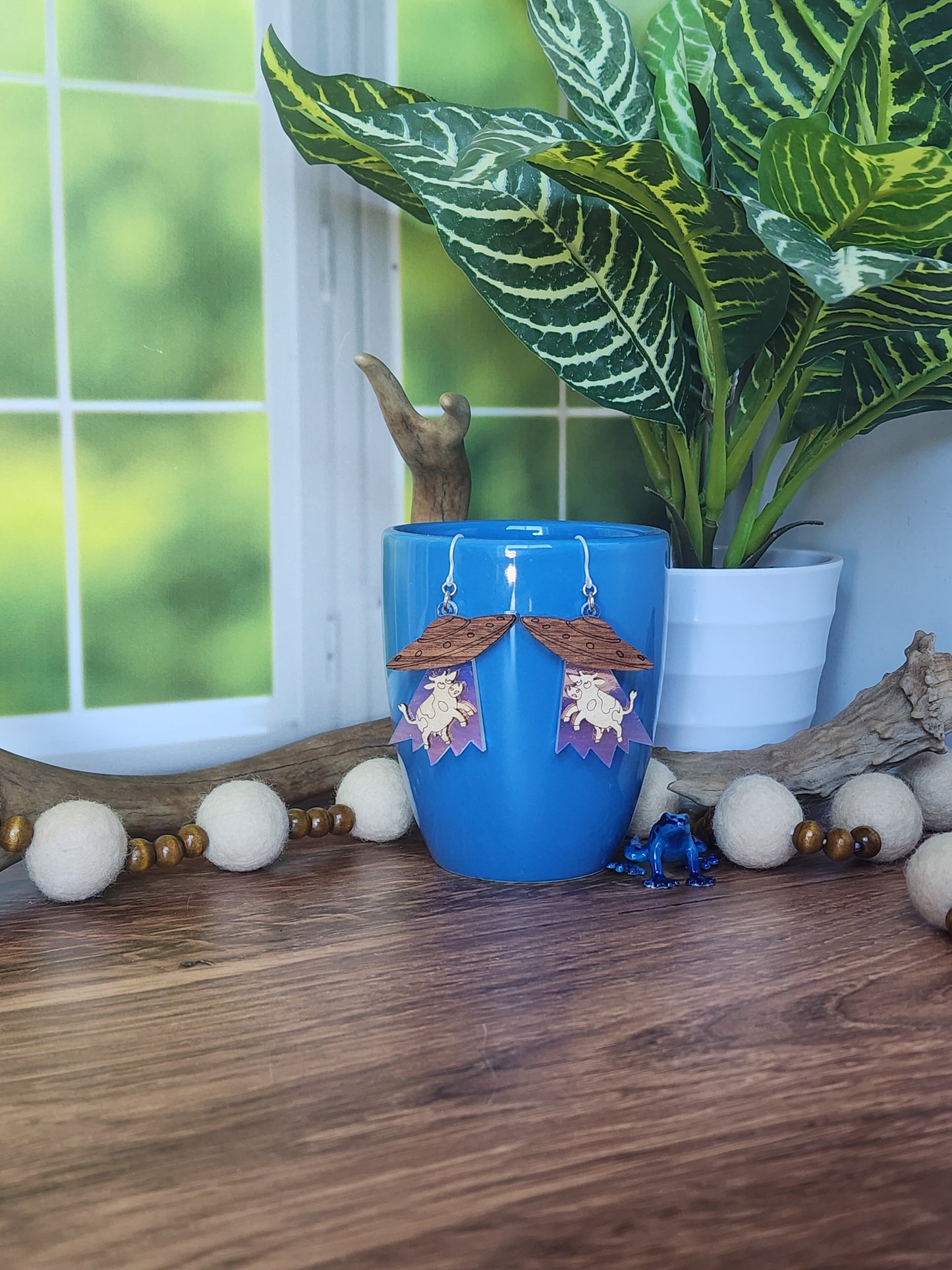 Space Cow Earrings