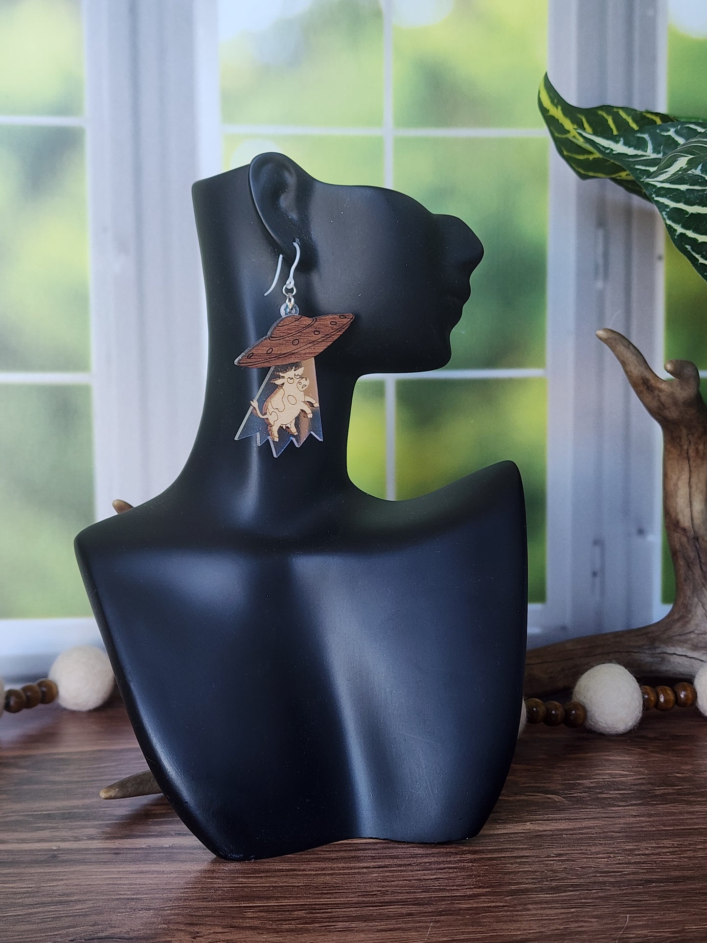 Space Cow Earrings