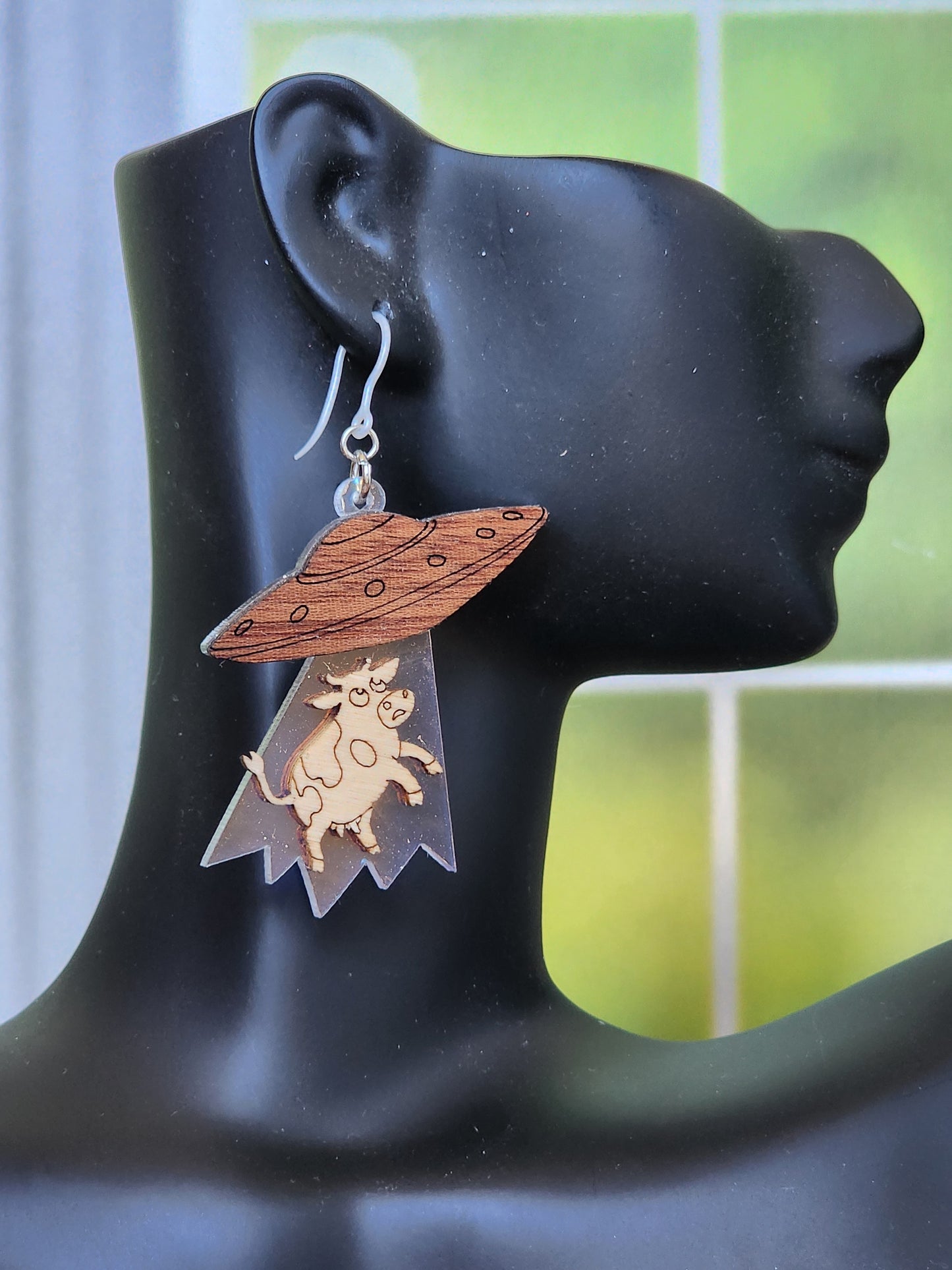 Space Cow Earrings