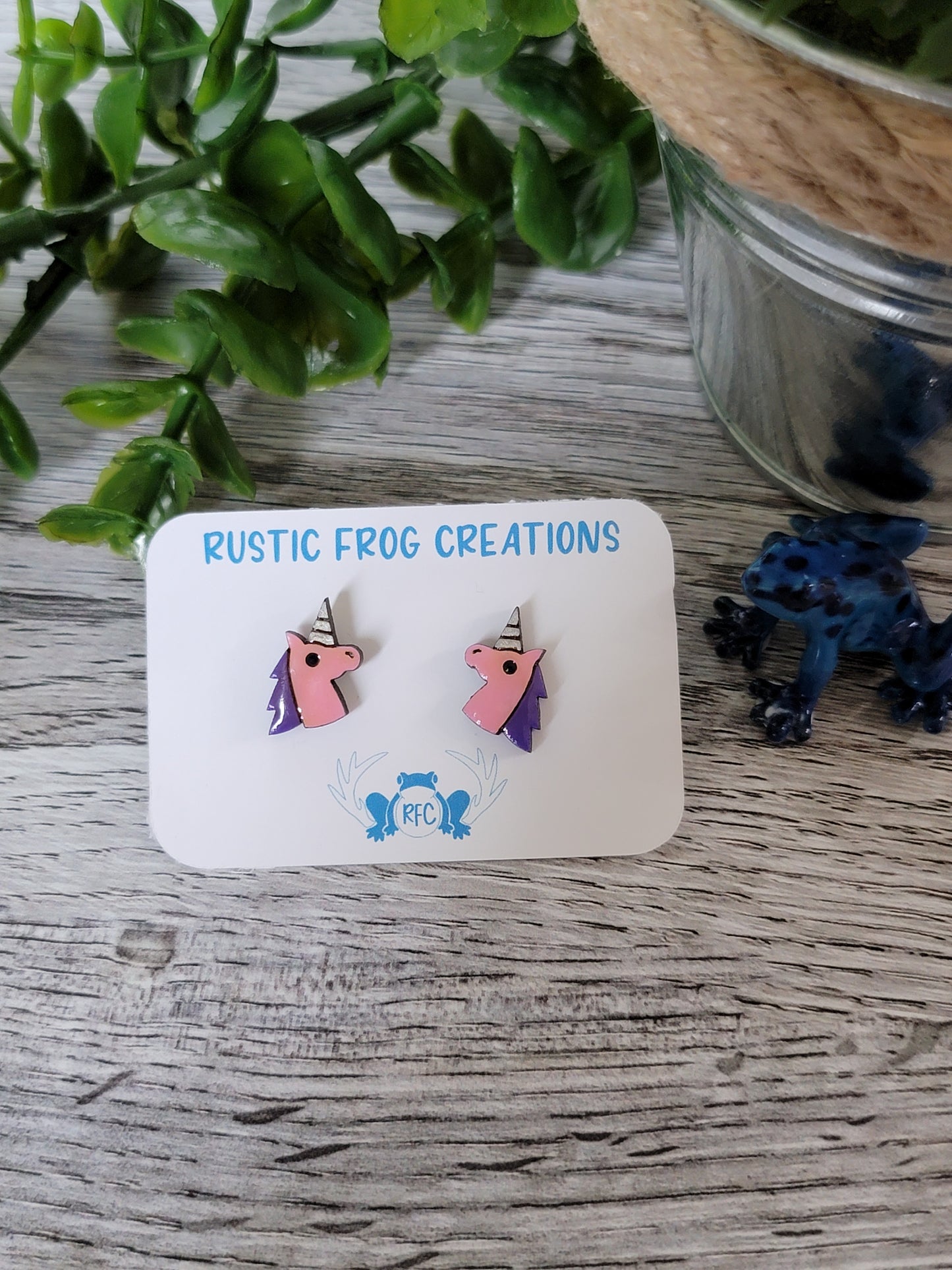 Unicorn earring studs