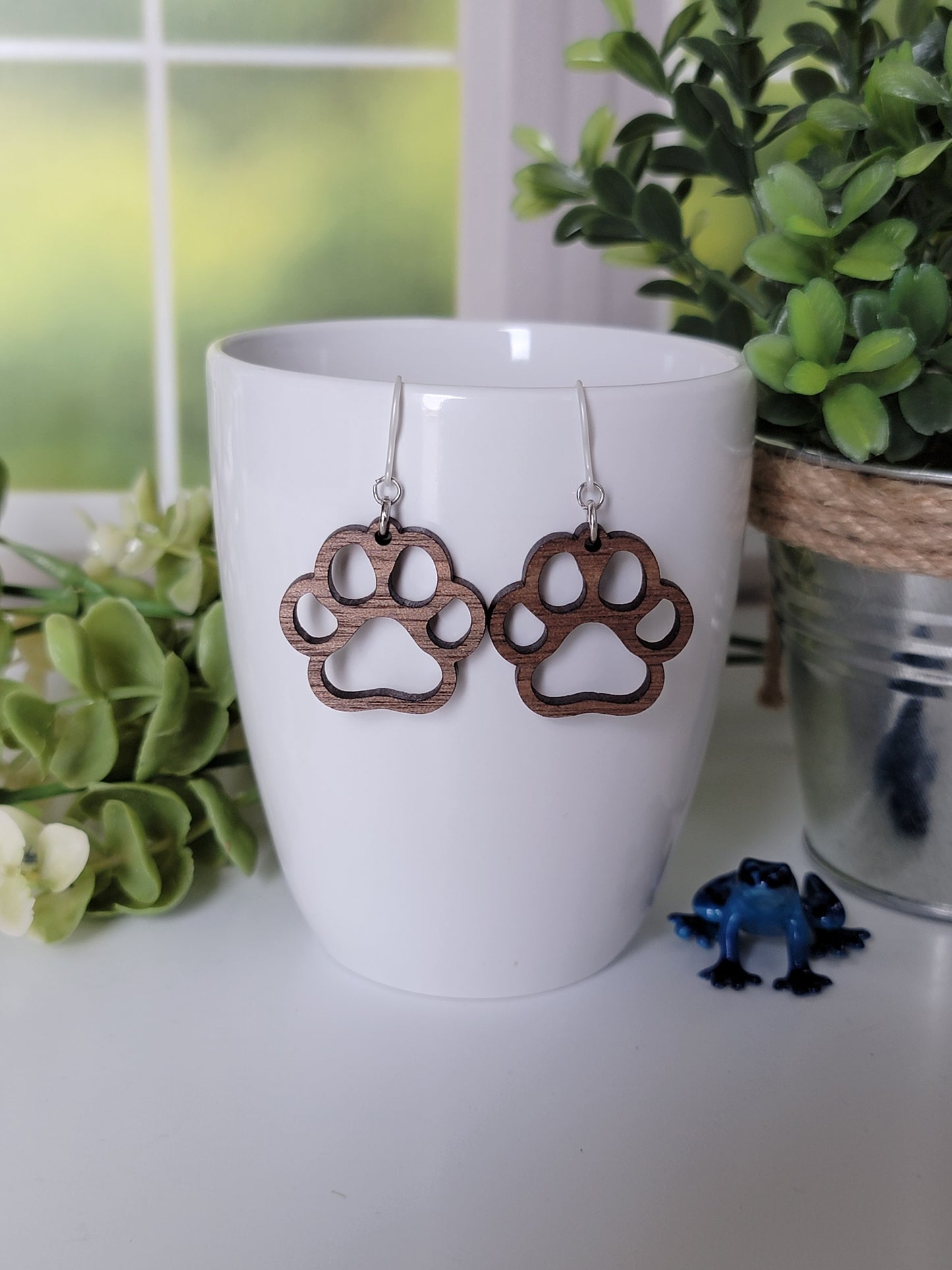 Paw Print Dangle Earrings