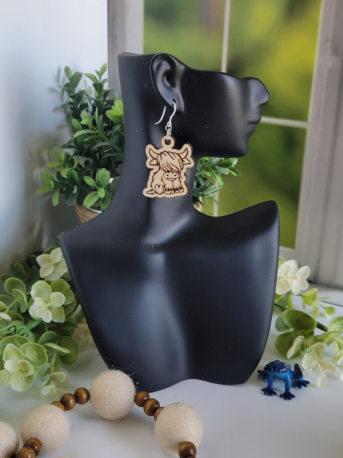 Cute Highland Cow Earrings