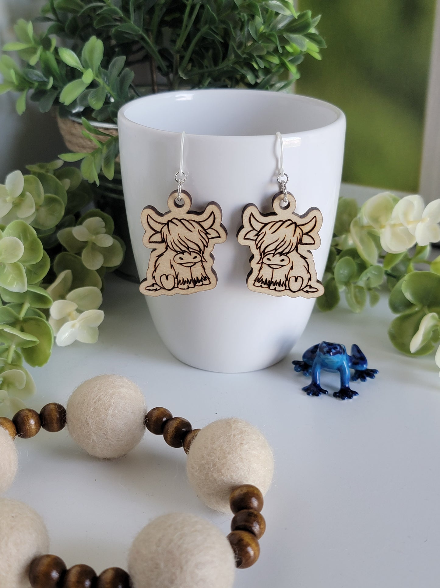 Cute Highland Cow Earrings