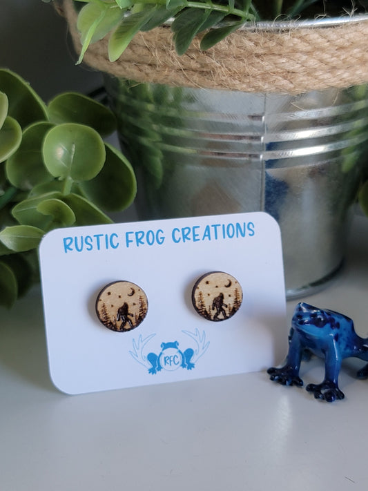 Bigfoot/ Sasquatch Earring Studs