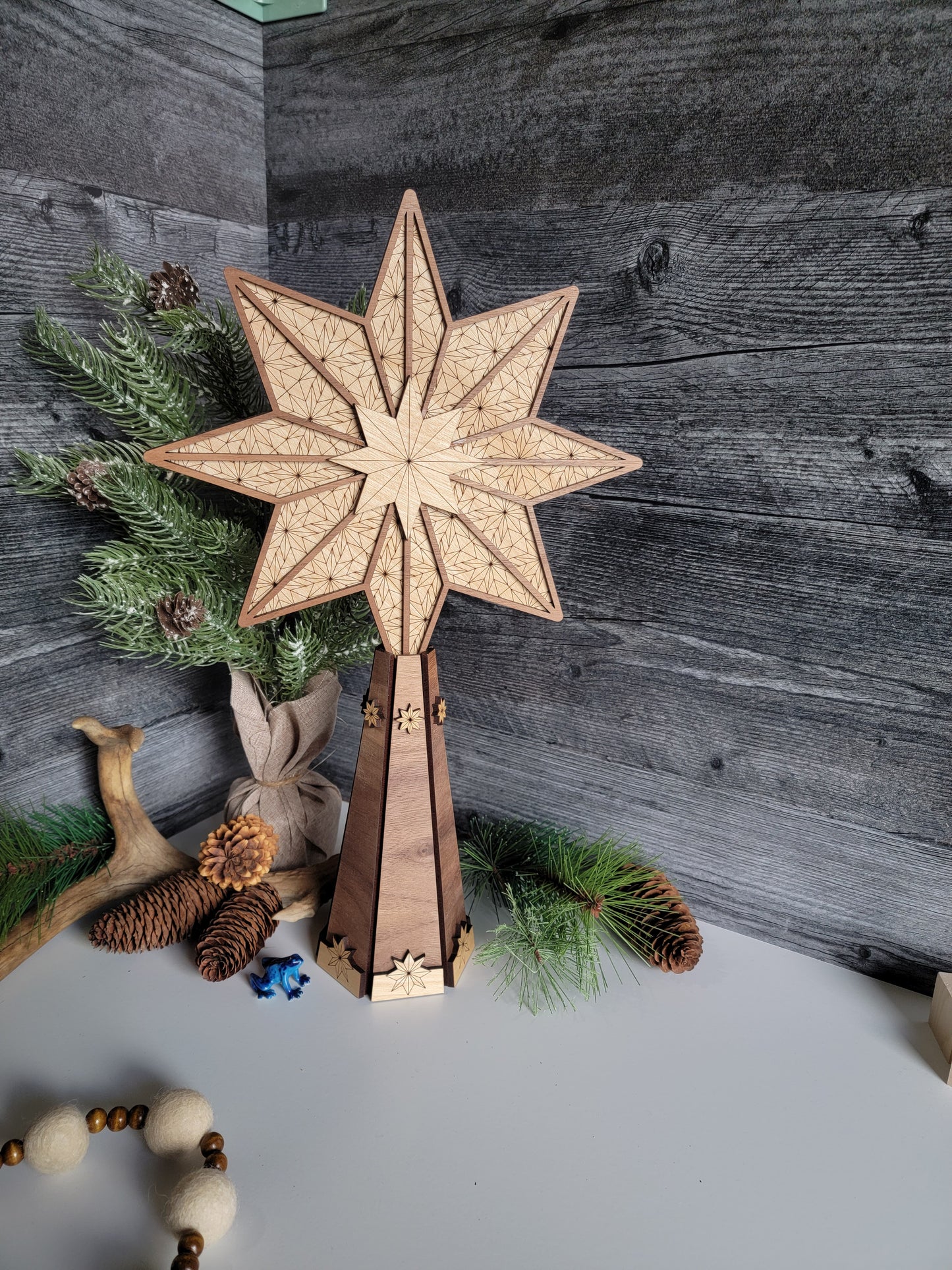 Christmas Tree Topper, Star Tree Topper, Star Decor