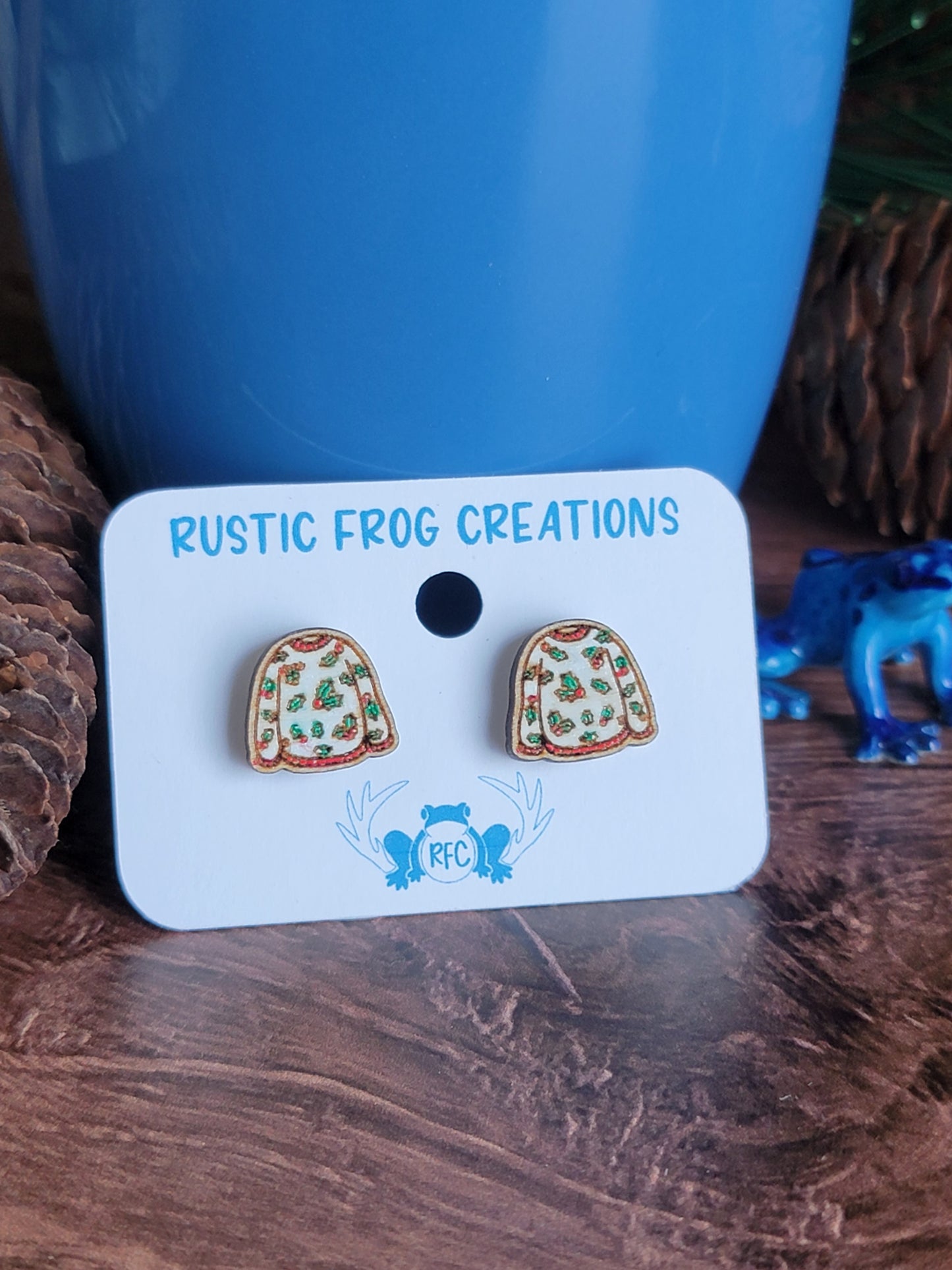 Ugly Christmas Sweater Stud Earrings