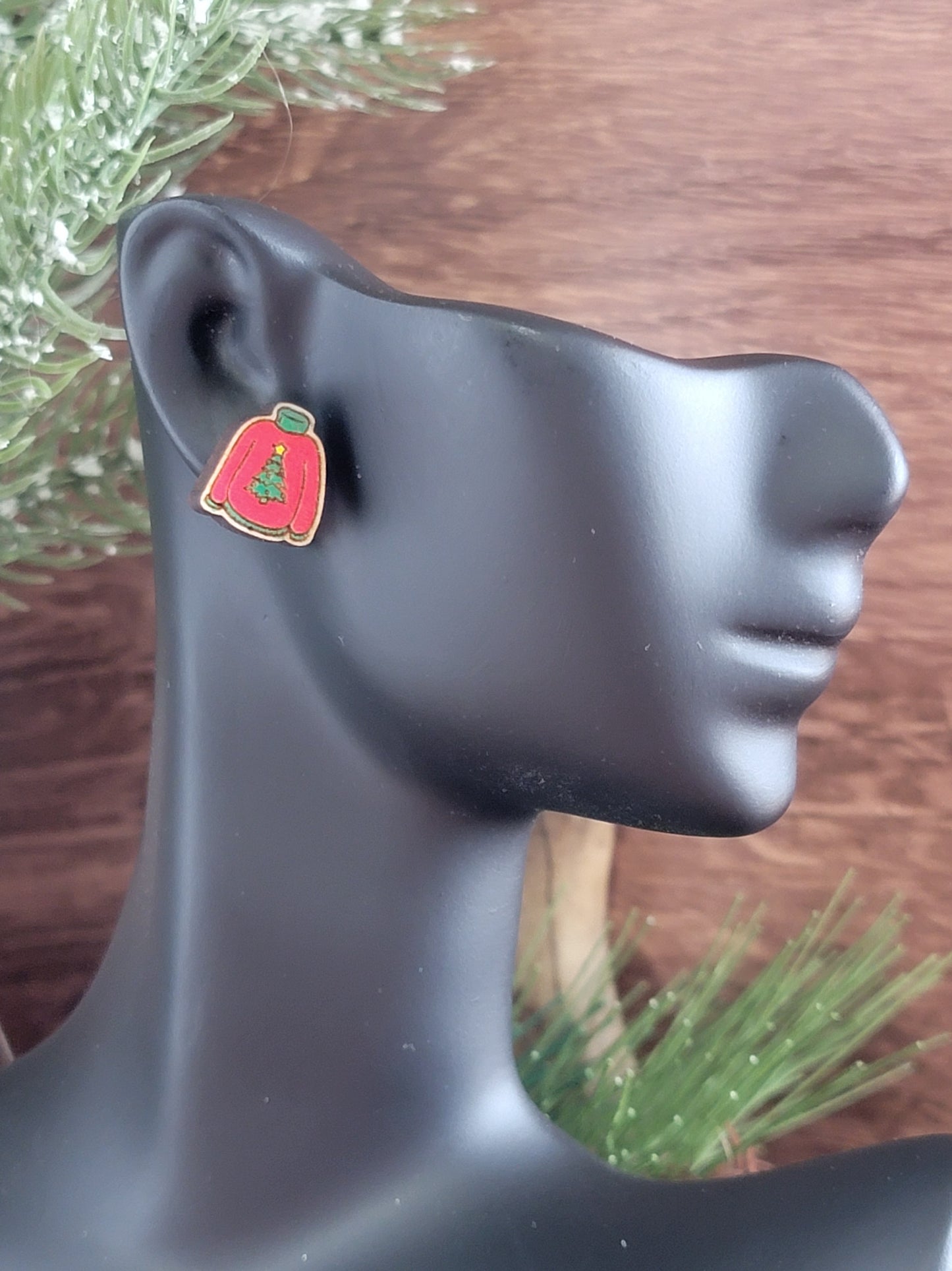 Ugly Christmas Sweater Stud Earrings