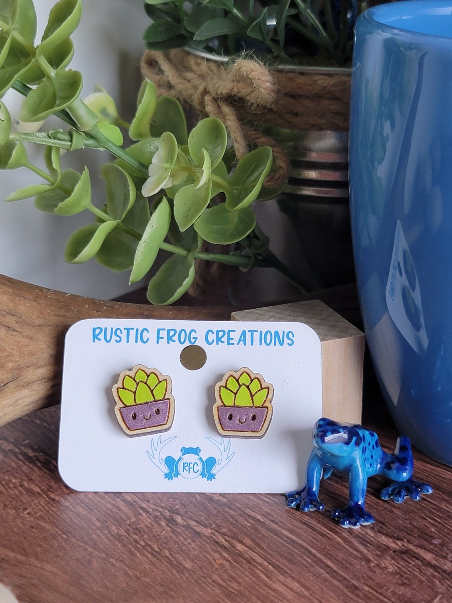 Succulent Stud Earrings