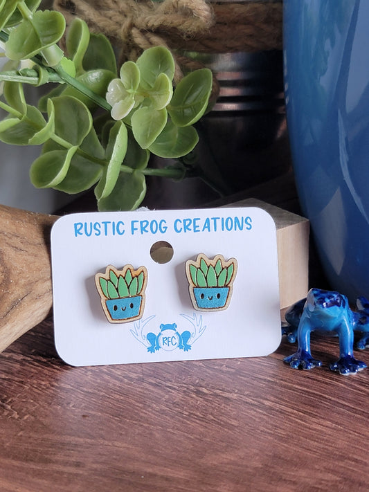 Succulent Stud Earrings