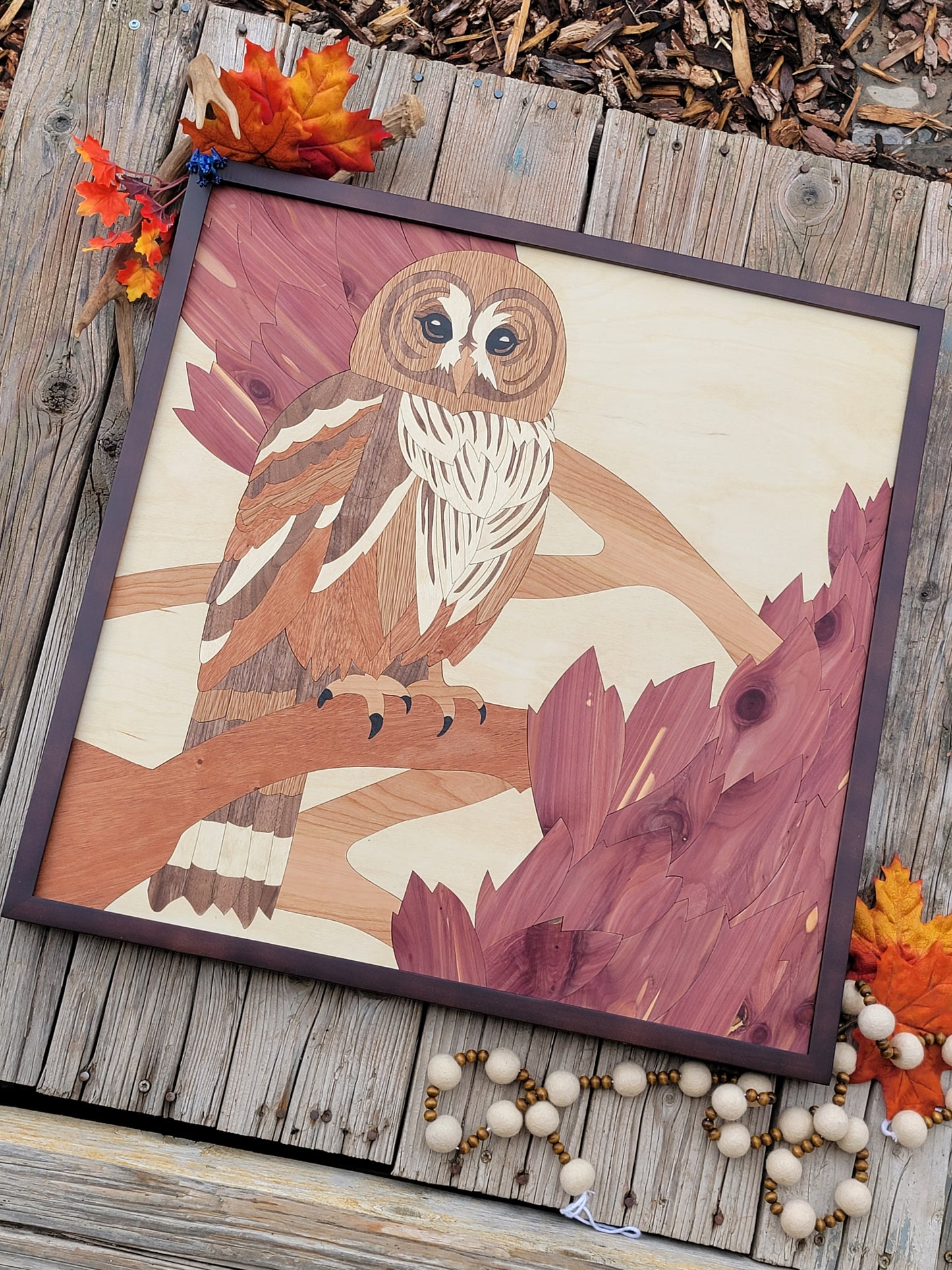 Owl Showstopper wooden picture