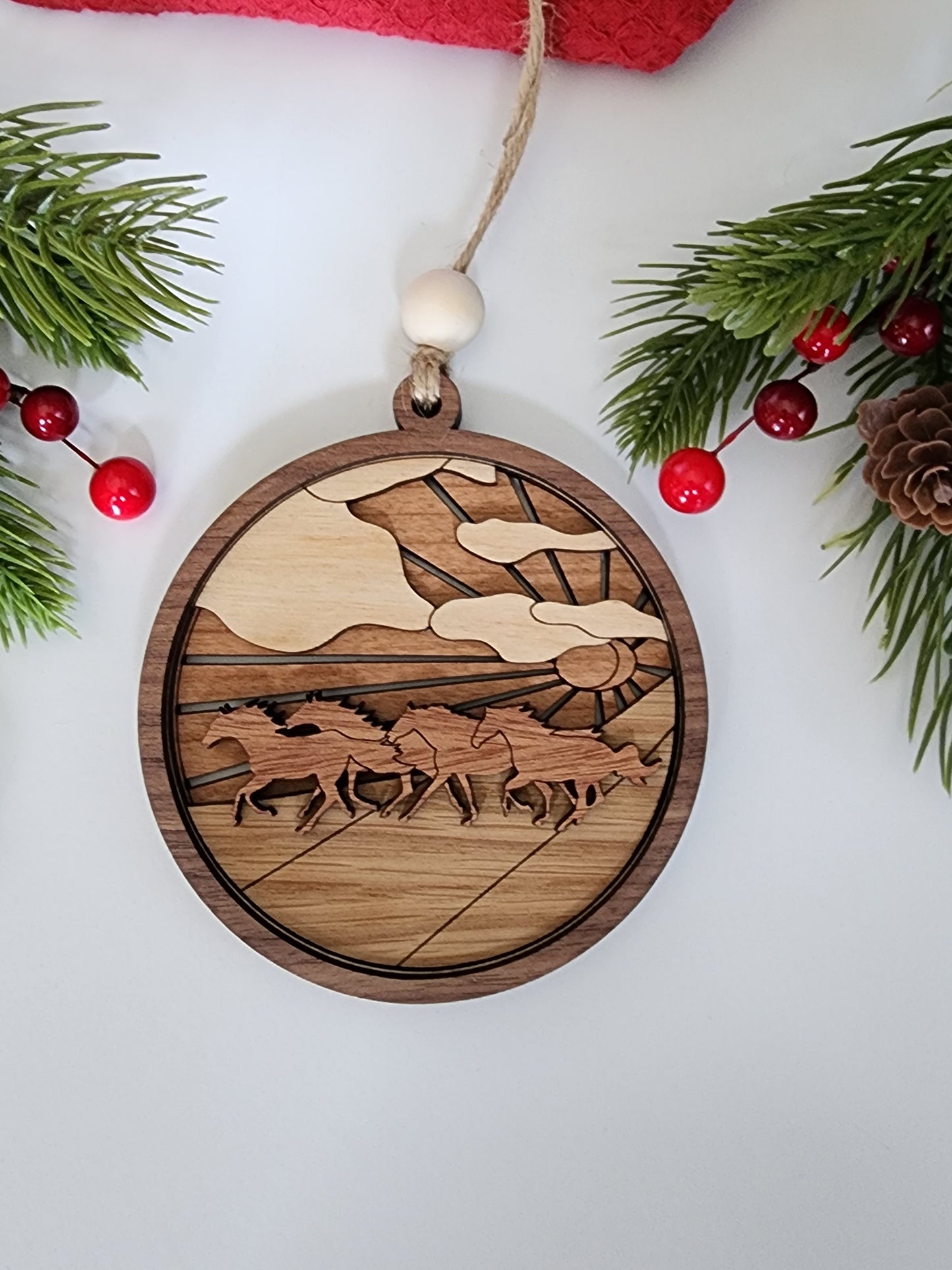 Running Horses Ornament