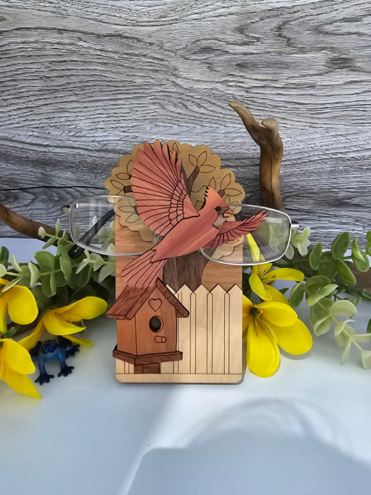 Cardinal Eye Glasses Holder